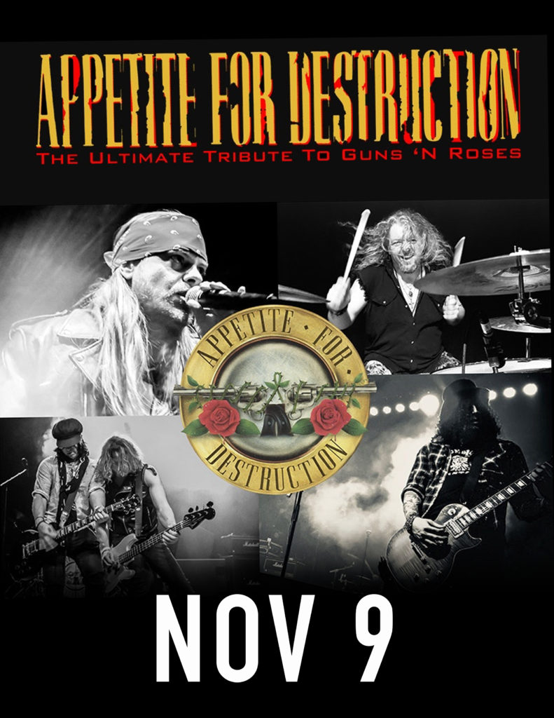 Appetite for Destruction (Guns N Roses Tribute)- Nov 9